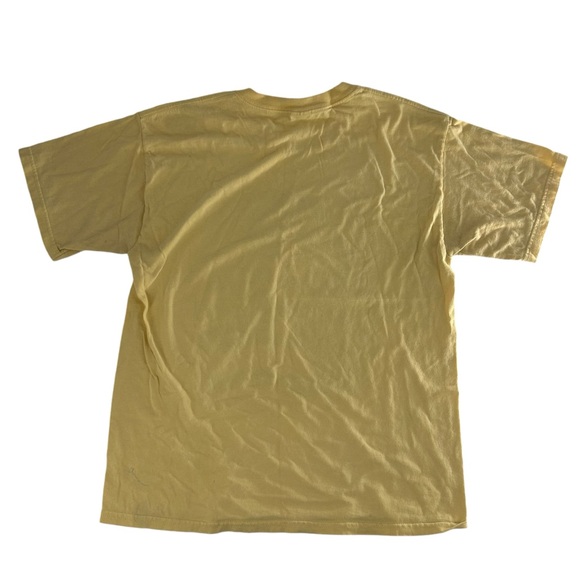 Vintage Devo Shirt Mens Large Yellow Y2K Booji Boy Short Sleeve Band Tee 2000s - Picture 8 of 8